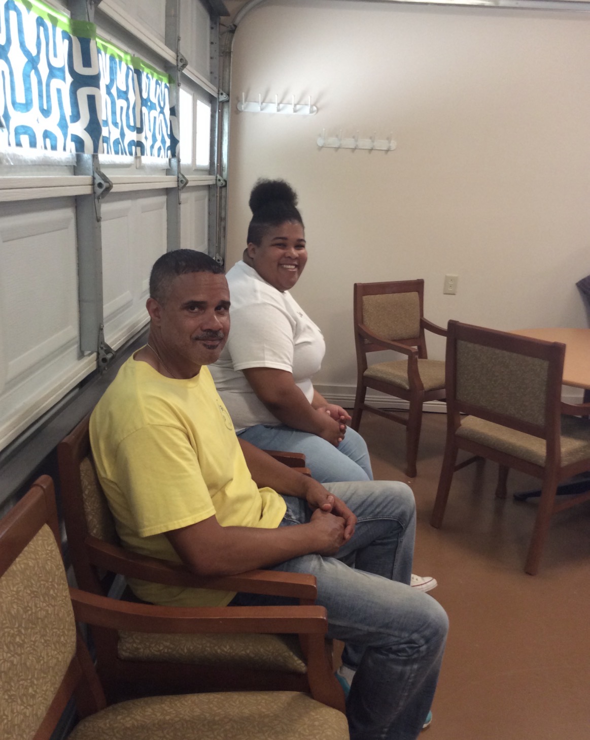 Two community members at a Vitality Village workshop session